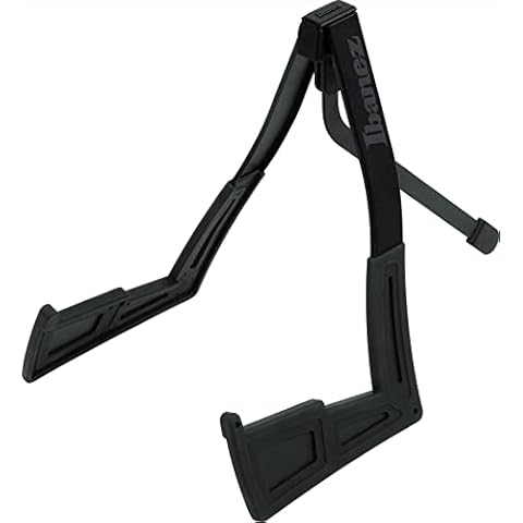 Ibanez ST101 Foldable Guitar and Bass Guitar Stand, Black Cover