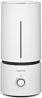 raydrop Cool Mist Humidifiers for Babies, Quiet and Small Ultrasonic Humidifier for Bedroom Nightstand, Space Saving, Auto Shut Off - (0.45 Gallon, US 110 V) (White, 1.7L)