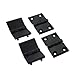 Black Square Hinge Zinc Alloy Industrial Automation Equipment Toolboxes Cabinets Doors 1Pcs(76X50X6mm-Black-1A)