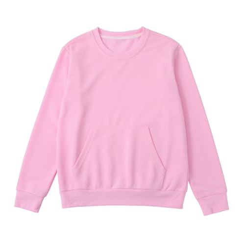 Teens Girls Sweatshirts Cute Crewneck Hoodies Long Sleeve Solid Comfort Sweatshirts Pullover Tops3