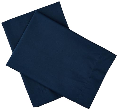 Amazon Brand - Solimo Elegant Navy Blue Pillow Cover, Brushed Cotton (Set of 2, Navy Blue, 17" X 27") 2 31wIqsMWRmL