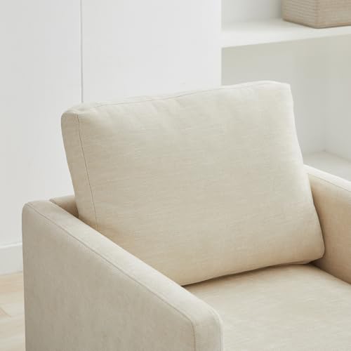 Sillón Plegable Chenille Beige miniatura 6