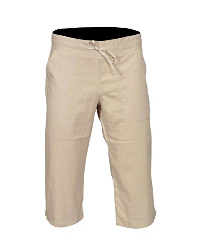 SiXsigma Sports Women's Shorts 3/4 Length Shorts for Women UK - Quick Dry Summer Cotton Pants Short for Gym, Casual & Sports for Women (UK, Numeric, 10, Regular, Regular, Stone)