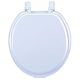 SUNSTONE INTERNATIONAL 17' White Round Front Wood Molded Toilet Seat