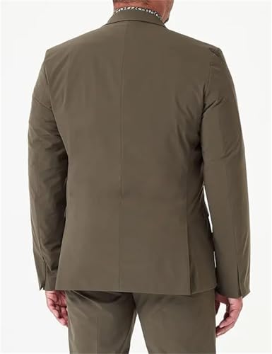 Men's 2-Piece Classic Fit Suit Set | 2-Button Office Blazer & Pleated Pants2