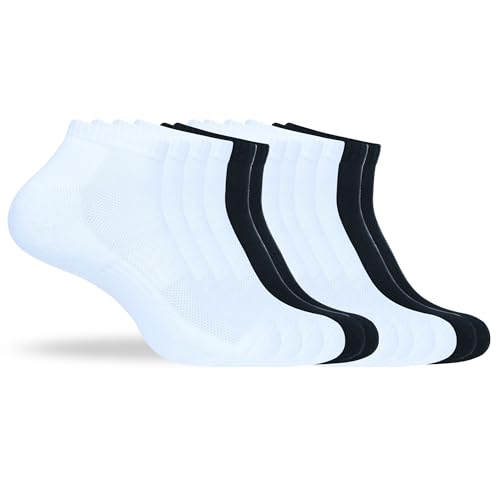 Image of Women's Ankle Socks Thick Cushioned Cotton, Moisture-Wicking socks, Breathable Performance Socks for Running, Sports