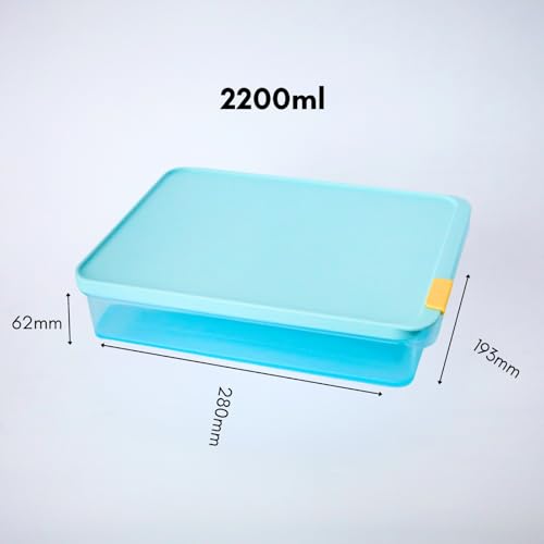 Image of LocknLock Freezer Fit 2.2 L Container | Airtight Stackable Food Storage for Meal Prep | Microwave & Dishwasher Safe | BPA Free Freezer Container with Lid