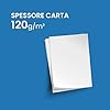 Imballaggi 2000 - Carta A4 Color Copy Liscia 120 g/m² 250 Fogli per Stampante Ink Jet Laser Fax Bianca Spessa Uso Ufficio e Scuola