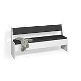 Livinity Esszimmer Eckbank Tiberio, Weiß, 41.5 x 166.6 cm