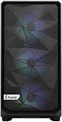 Fractal Design Meshify 2 Lite RGB Black ATX Flexible Light Tinted Tempered Glass Window Mid Tower Computer Case