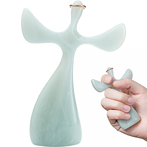 Omoojee Prayer Cross Handheld Design Comfortable to Fit Your Hand Faithful Christian Gift for Home Altar or Desk Meditation & Display Marble Resin (1 Cross)