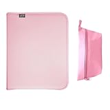 Fichário Escolar, Sweet, com Zíper, Rosa com Estojo + Divisórias, 96 Folhas, ACP