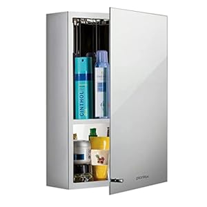 Plantex Bathroom Mirror Cabinet/Stainless Steel 304 Grade Bathroom Organizer Cabinet/Bathroom Accessories (Chrome,14 X 20 Inches) Plantex Bathroom Mirror Cabinet/Stainless Steel 304 Grade Bathroom Organizer Cabinet/Bathroom Accessories (Chrome,14 X 20 Inches)