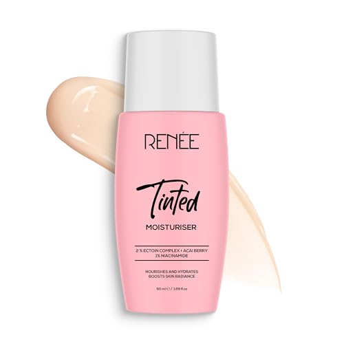 RENEE Tinted Moisturiser – Ivory Lustre | Hydrates, Boosts Radiance, Repairs Barrier & Brightens Skin | With Niacinamide, Acai Berry & Ectoin | 50 ml