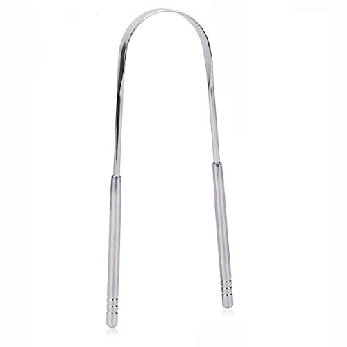 JANEMO 1 Pack Tongue Scraper,Tongue Cleaner for Adults and Kids,Stainless Steel Tounge Scraper Cleaner