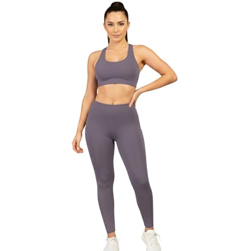 Image of NEVER LOSE Thick High Waist Yoga Pants with Pockets, Tummy Control Workout Running Yoga Leggings for Women