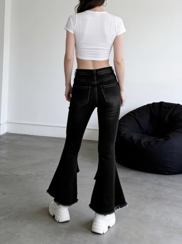 Image of Nifty Women's Denim Stretchable High Rise Flared Jeans