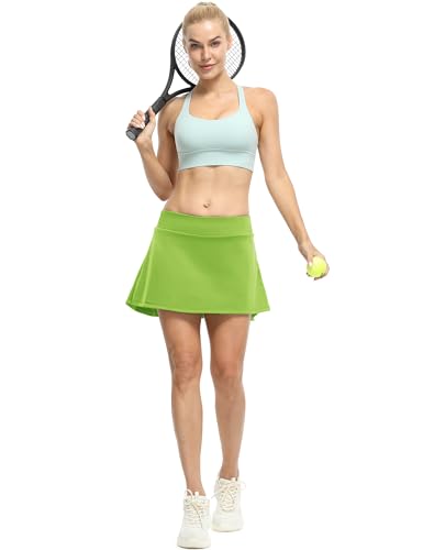 Image of icyzone Athletic Tennis Skirts for Women with Pockets Shorts, Workout Running Golf Skorts