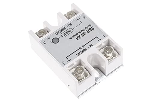 Noyito Ssr-40Aa 40A Single Phase Contactless Mute Solid State Relay Ac Control Ac Input Control Voltage Ac 80-250V Control Load Voltage Ac 24-380V #TOP2