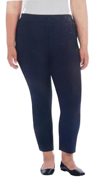 Hilary Radley Ladies Pull-On Ankle Pants as1 Alpha s Regular Regular Navy Blue