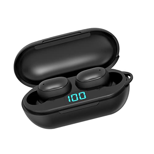 SUPVOX Sem Fio Pretos Com Estojo De Carregamento Sem Fio Sem Fio Tampões Para Maquiagem Visor Digita