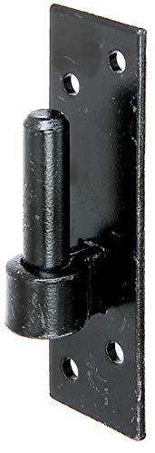 Alberts 306687 Gond sur platine | forme de type Allemagne du sud avec crochet DI ou DII | laquée noire | cote axe Ø14 mm | platine 130 x 40 mm