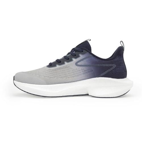 Image of Red Tape Men's Sneakers Grey Blue Jacquard Mesh Round Lace-Up