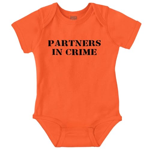 Brisco Brands Partners in Crime Funny Baby Romper Boys or Girls