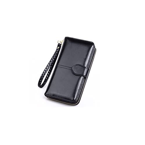 Purses for Women Women Leather Wallet Female Purses Big Capacity Hasp Zipper Purse Ladies Long Wristlet Clutch Coin Card Holders (K)