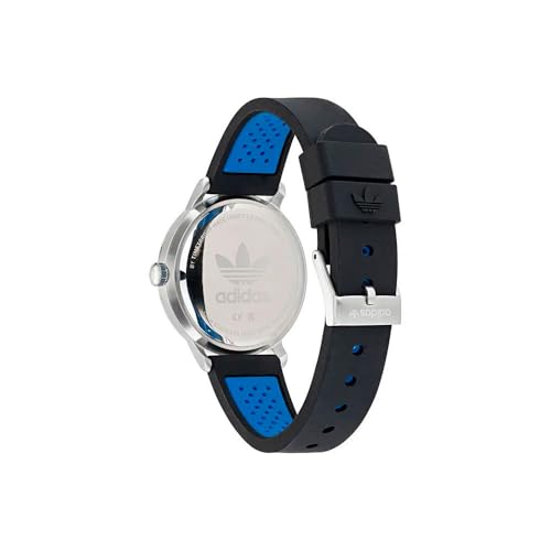 Image of adidas Men Silicone Originals Analog White Dial Watch-Aosy22021, Band Color-Black