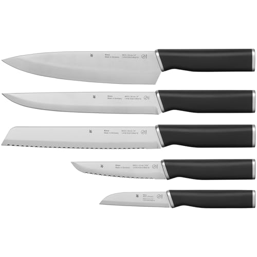 WMF Kineo Vorteils Messerset Küche 5 teilig, fabricado en Alemania, 5 Küchenmesser Scharf, Messer Set Performance Cut, Kinetisches Design, Spezialklingenstahl
