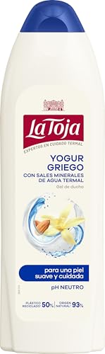 La Toja Gel de Ducha Yoghurt Griego, para una Piel Cuidada, Suave Aroma a Almendras, Cuidado y Suavidad, 600 ml