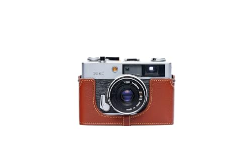 Demi-étui Olympus 35 ED cuir véritable Rufous fait main housse protection