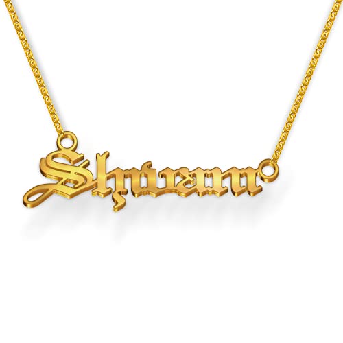 Image of Shivani Cursive Gold & Silver Name Pendant Necklace, Best Jewelry Gift for Girls.