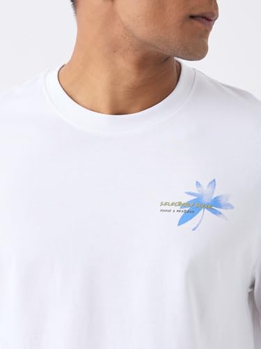 Image of Spykar Men's Oversized Round Neck Half Sleeve Solid Casual T-Shirt