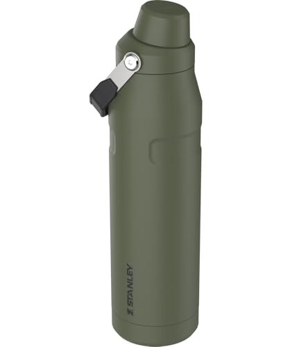 Image of STANLEY IceFlow Fast Flow Bottle, 36 oz, Dried Pine | Angled Spout Lid | Lightweight and Leakproof for Travel and Sports | Easy Carry Handle | Insulated Stainless Steel | BPA-Free