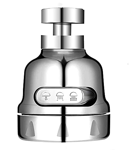Upgraded Faucet Sprayer Attachment 360° Rotating Faucet Aerator Sink Sprayer, Universal Faucet Adapter with Pure Copper Joint and Rubber Adapter Fits Most Size Water Tap Anti-Splash and Water-Saving