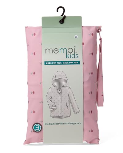 MeMoi Girls Flowers In Bloom Lined Raincoat with Attached Storage Pouch3