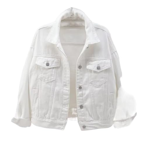 Manteau femme automne vintage en denim blanc parfait pour les sorties en ville