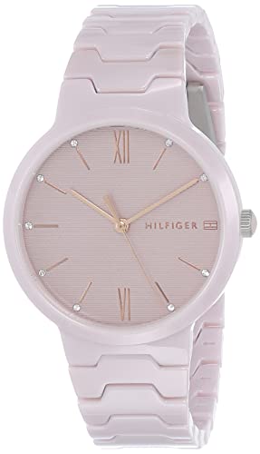 Tommy Hilfiger Quartz Analog Pink Dial Ceramic Strap Watch for Women-NETH1781957 (B07GJPBH6P) Amazon Price History, Amazon Price Tracker
