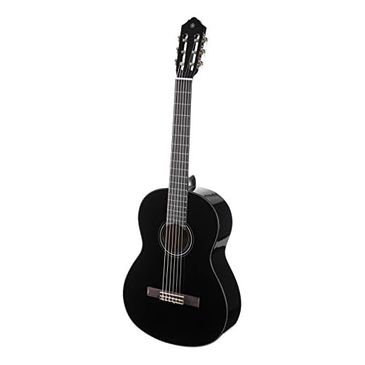 Yamaha C40 II Guitarra Clásica Guitarra 4/4 de madera, 65 cm 25 9/16”, 6 cuerdas de nylon, Color Negro (Acabado brillante)