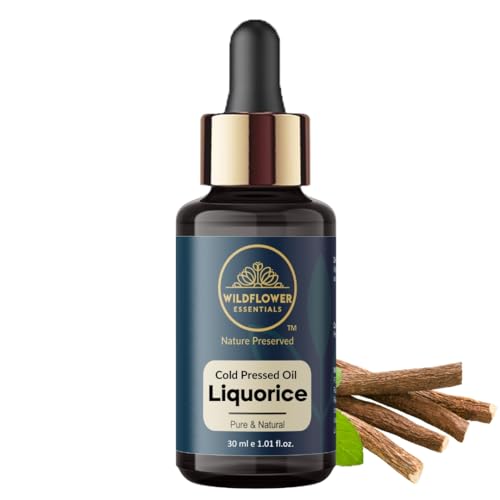 Image of Pure Liquorice (Licorice) Oil (Glycyrrhiza glabra) for Face Skin Hair & Body (30ml)