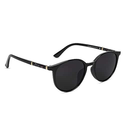 Image of Voyage UV Protected Brown Round Sunglasses for Women