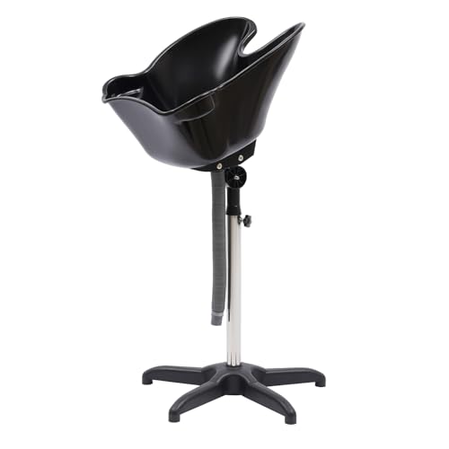 Lavabo à cheveux réglable en hauteur pour personnes âgées et maison - Bac à shampoing confortable avec bac profond et support réglable - Tuyau de vidange inclus