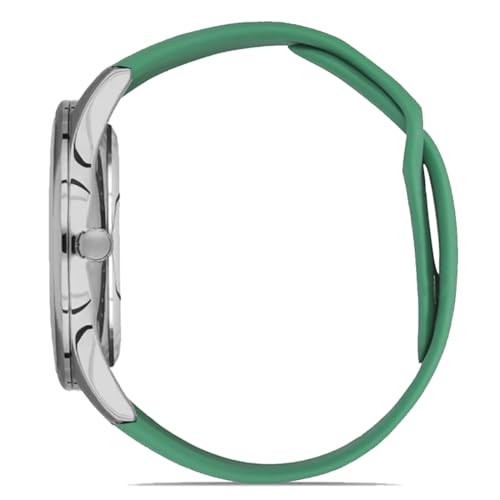 Image of DOUBLERUN Analog Watch, Silicone Strap, Roman Numerals, 24-Hour Display