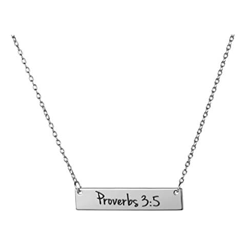 Memgift Bible Verse Bar Necklace for Women Cover