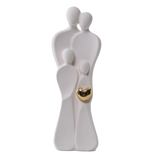 Escultura Familiar de Cerámica para 4 Personas