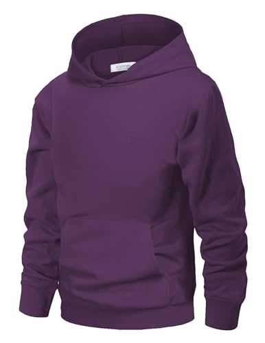 Image of Arshiner Boys Basic Hoodies Unisex Kids Soft Pullover Hooded Sweatshirt