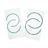 GOOHOCHY ギターサウンドホールロ デ インレイステッカー4枚セット アコースティッククラシックギター用 ソリッドベニア素材 薄くて丈夫な光沢仕上げ