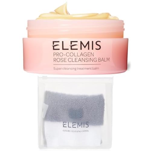 Bundle of Elemis Pro-Collagen Rose Cleansing Balm 100g + Elemis Luxury Cleansing Cloth Duo